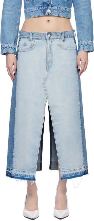 Sukňa Stella McCartney Stella McCartney Contrast Panel Denim Midi Skirt Modrá | 6D03453SQH10, 0
