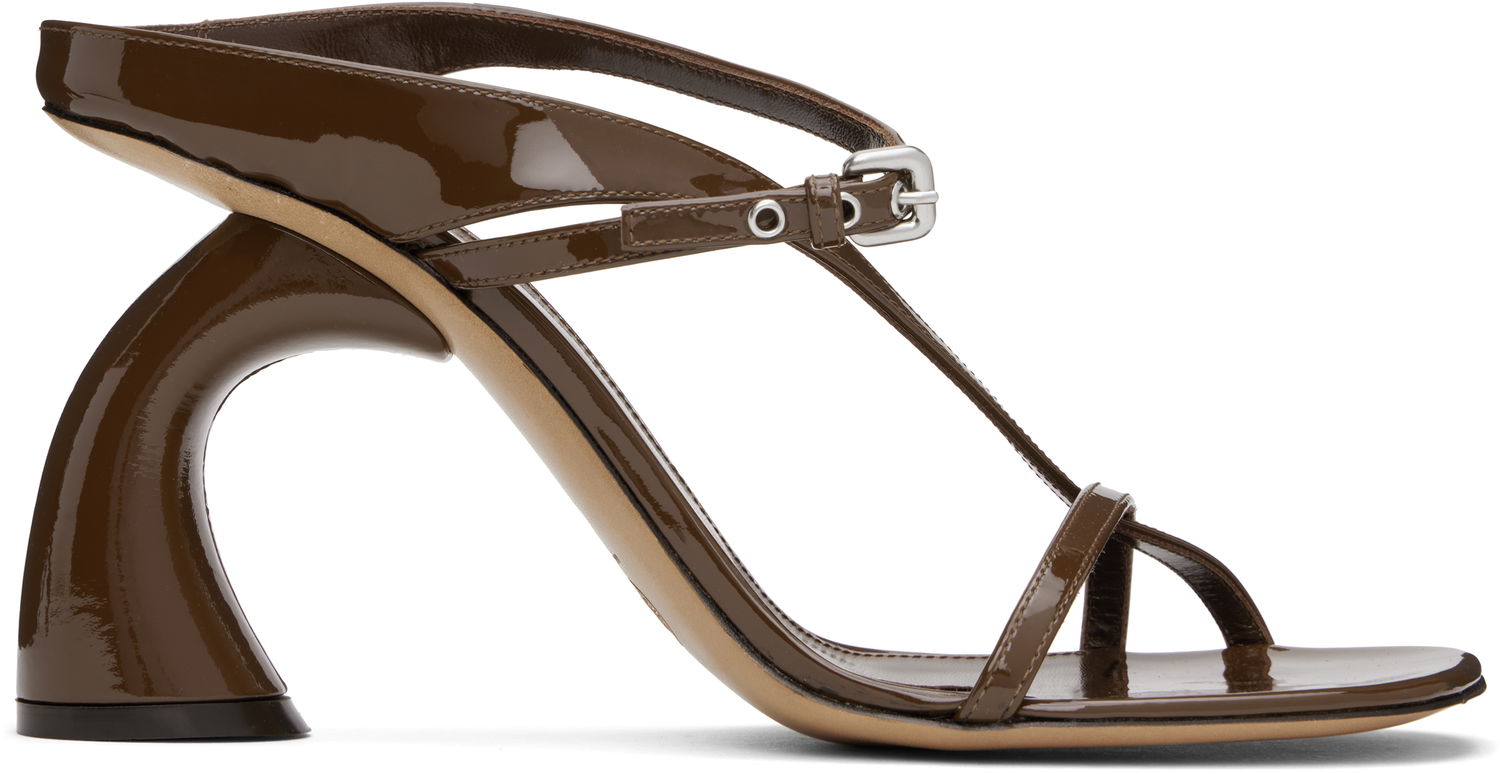 Starostlivosť o obuv Dries Van Noten Dries Van Noten Strappy Sculptural Heeled Sandals Hnedá | WS251-1623-189, 0