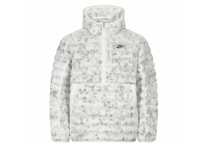 Prešívaná bunda Nike Sportswear Marble Insulation Half-Zip Jacket Biela | DA0396-121