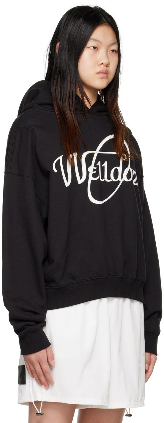 Mikina We11done We11done Circle Logo Hoodie Čierna | WD-TH3-22-813-U-BK, 1