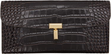 Peňaženka TOTEME TOTEME T-Lock Croco-Embossed Wallet Hnedá | 251-WAM0041-LE0076, 0