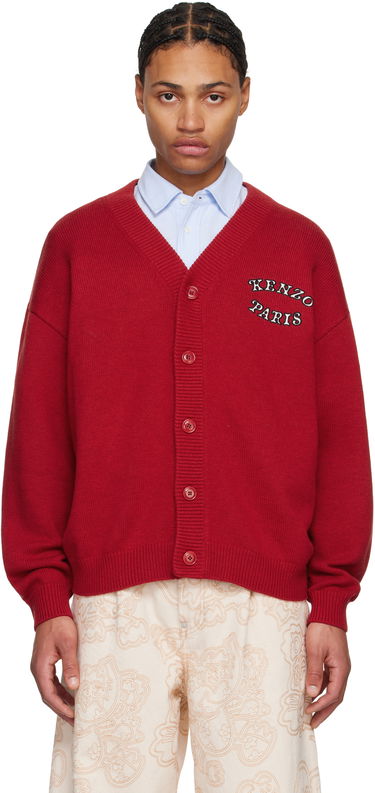 Sveter KENZO VERDY Edition Embroidered Logo Cardigan Červená | FF58CA7133CK, 0