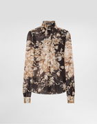Dolce & Gabbana Rose-Print Chiffon Shirt