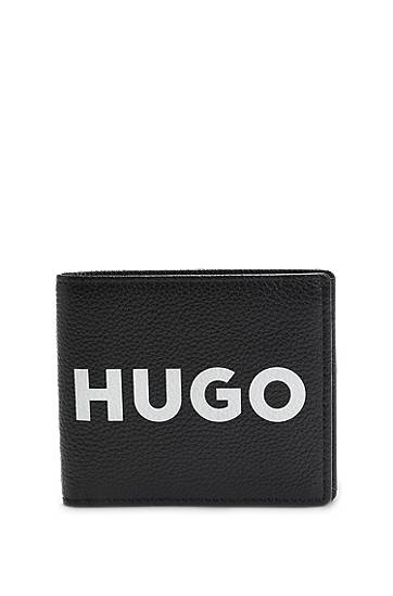 Peňaženka BOSS HUGO Grained Leather Wallet with Contrast Logo Čierna | 50536039, 0