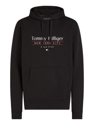 Mikina Tommy Hilfiger Tommy Hilfiger New York City Drawstring Hoodie Čierna | MW0MW38672BDS, 4