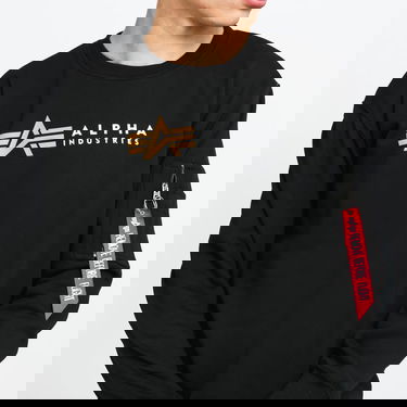 Sveter Alpha Industries Alpha Label Sweater Čierna | 118312 03, 2