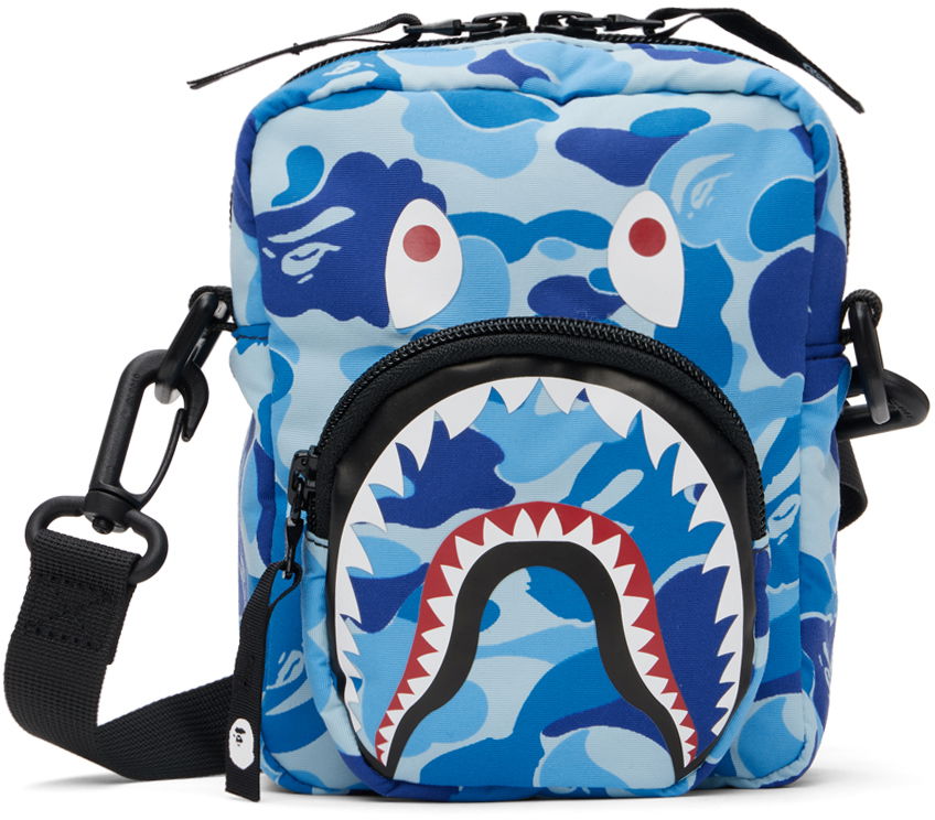 Taška cez rameno BAPE Mini ABC Camo Shark Bag Modrá | 001SGJ801002M, 0
