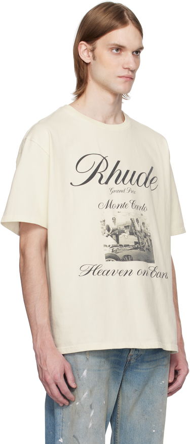 Tričko Rhude Rhude 'Heaven On Earth' Graphic Print T-Shirt Béžová | RHSS25TT07012, 1