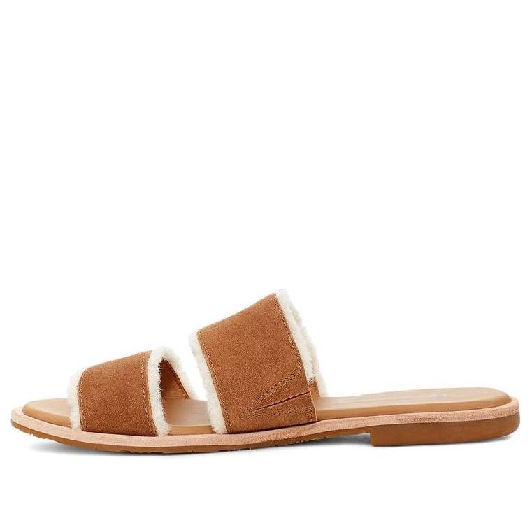 Tenisky a topánky UGG Evalita Shearling Double Strap Slide Sandals Hnedá | 1110984-CHE