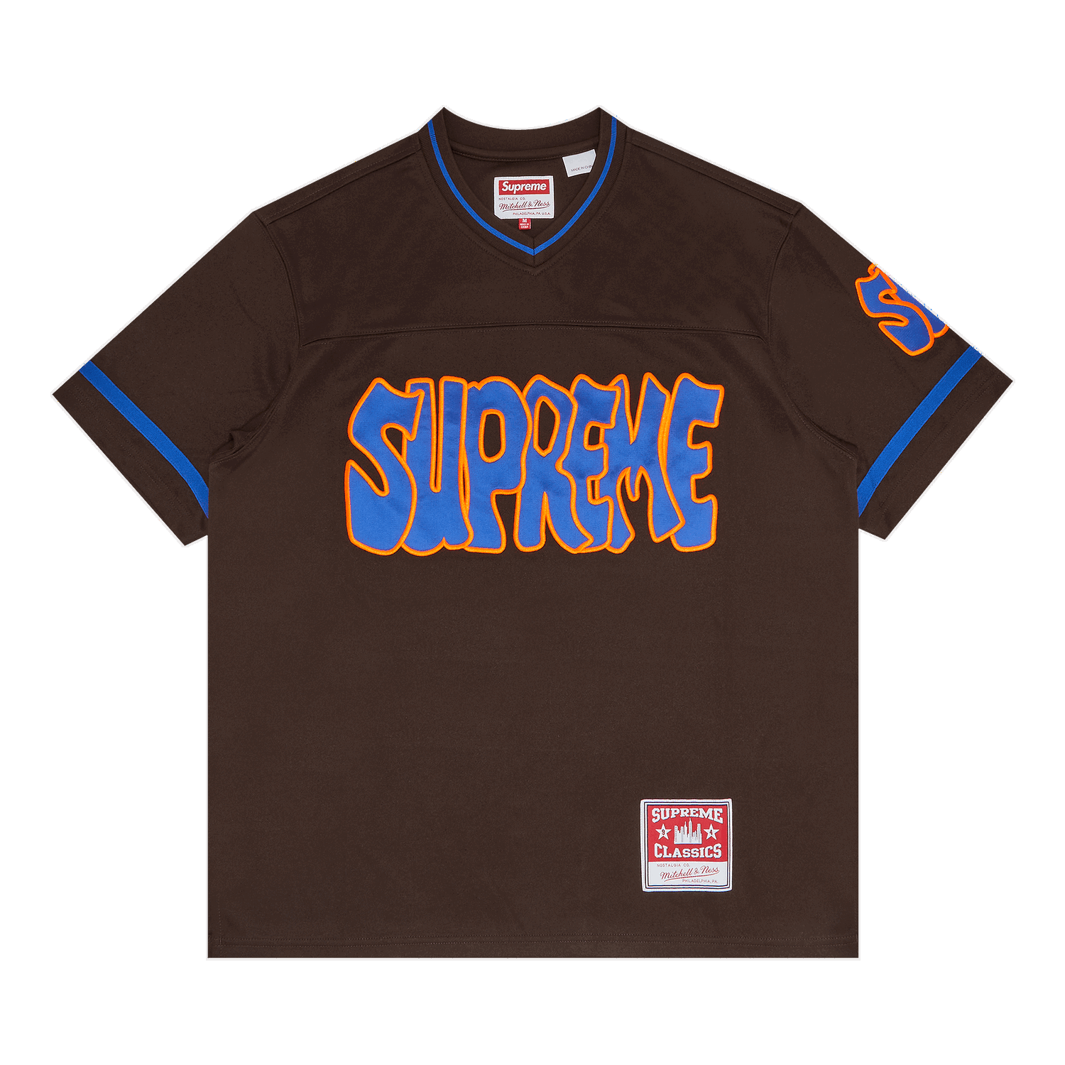 Dres Supreme Mitchell & Ness x Football Jersey Hnedá | FW22KN16 BROWN, 0