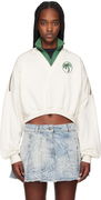Palm Angels Oval Palm Cropped Sweatshirt