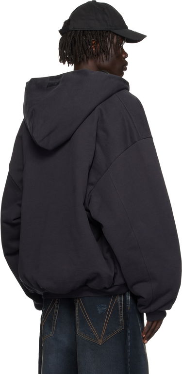 Mikina VETEMENTS VETEMENTS Puffed Oversized Zip-Up Hoodie Čierna | UH76ZU860B, 2