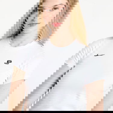 Crop Top Nike Fitted Cropped Crewneck T-Shirt Biela | IO2244-100, 1