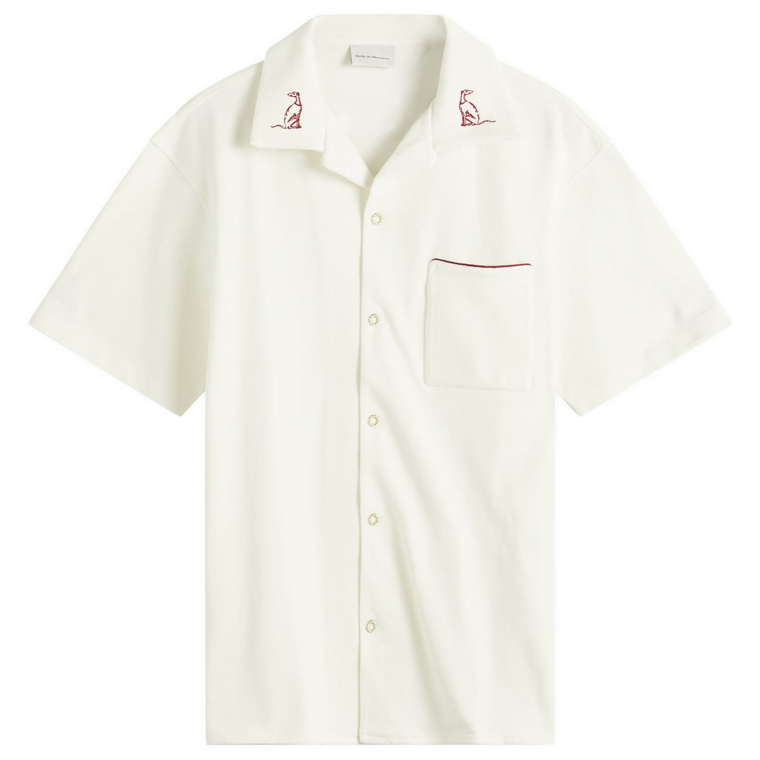 Košeľa Drôle de Monsieur Drôle de Monsieur Stitched Stripe Shirt Biela | G-SH223-CO162-OW, 0