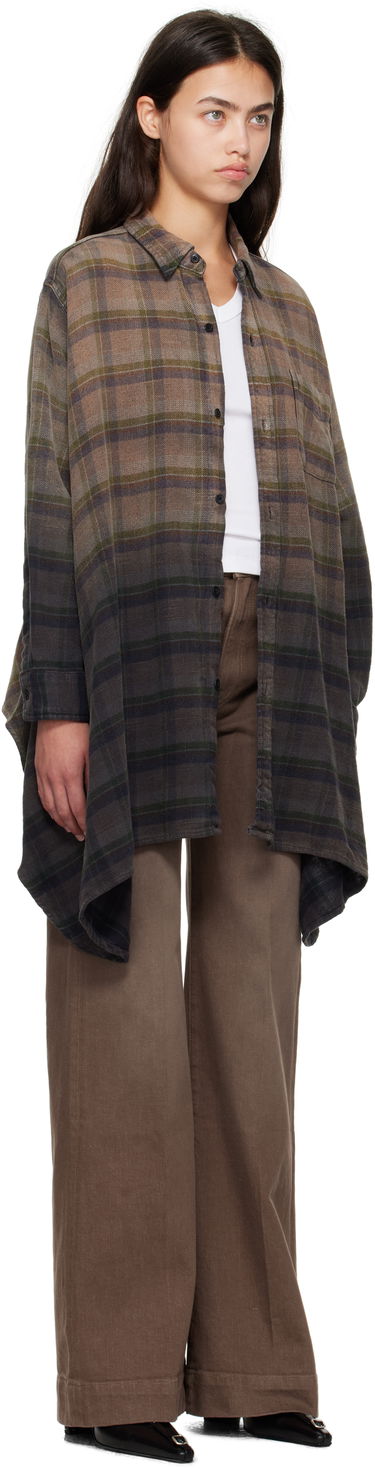 Košeľa R13 R13 Draped Plaid Shirt Hnedá | R13WR416-R552B, 1
