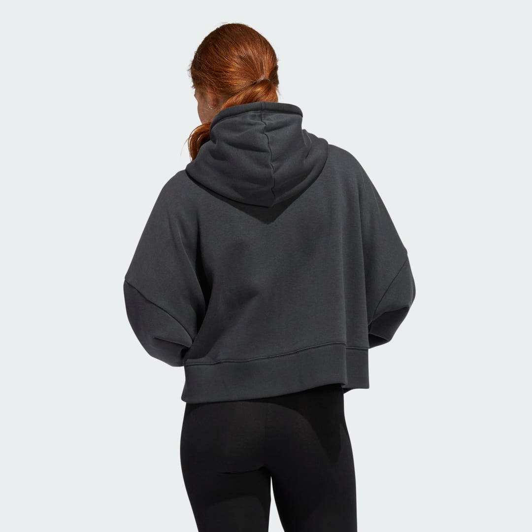 Mikina adidas Performance Women's Full-Zip Fleece Cropped Hoodie Šedá | HT3286, 1
