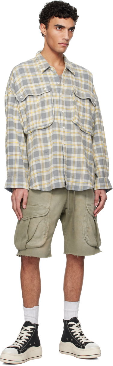 Košeľa R13 R13 Oversized Pocket Drop Neck Shirt Šedá | R13MR362-R467B, 3