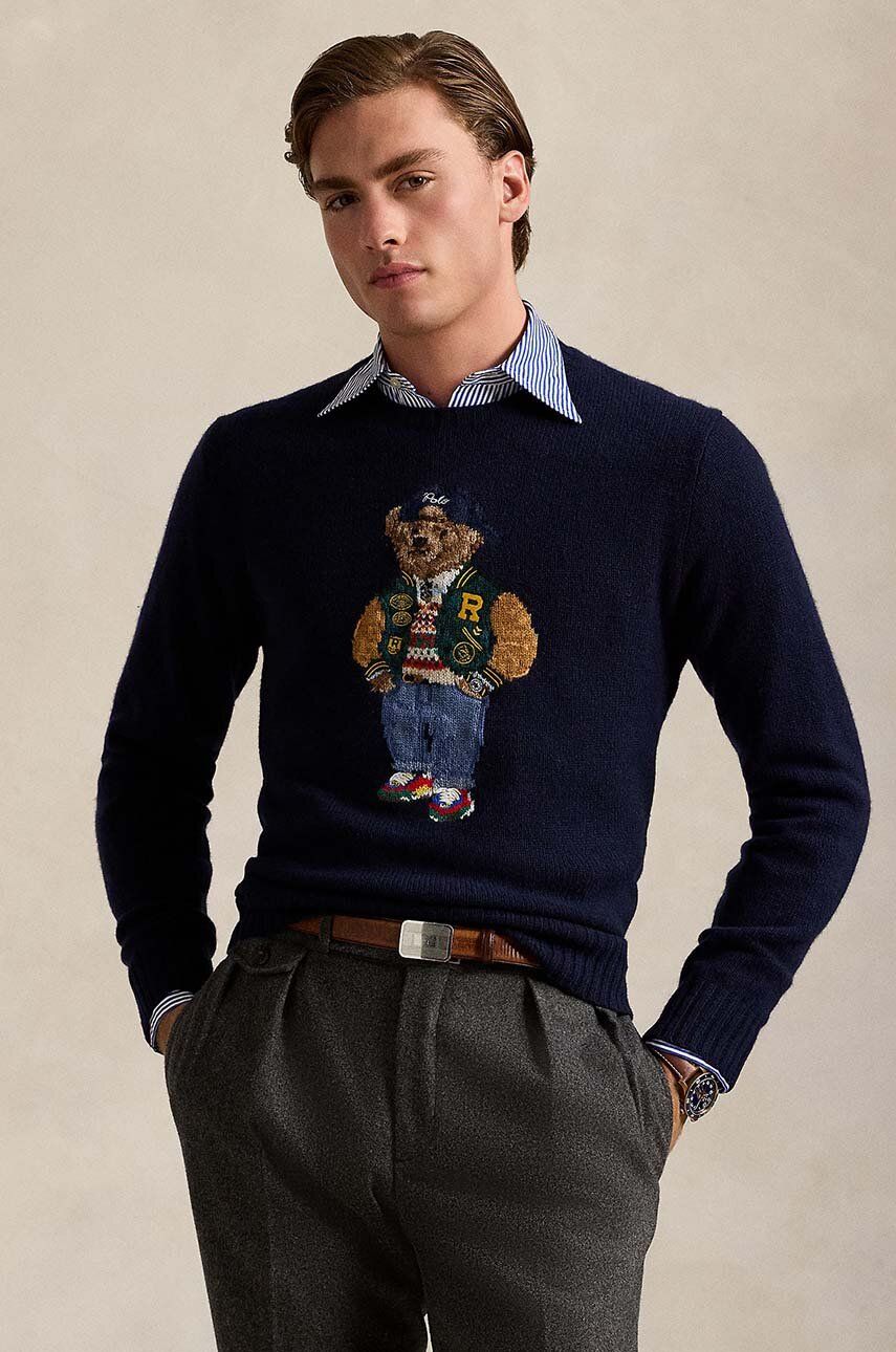 Sveter Polo by Ralph Lauren Polo Ralph Lauren Bear Sweater Navy | 710946138, 0
