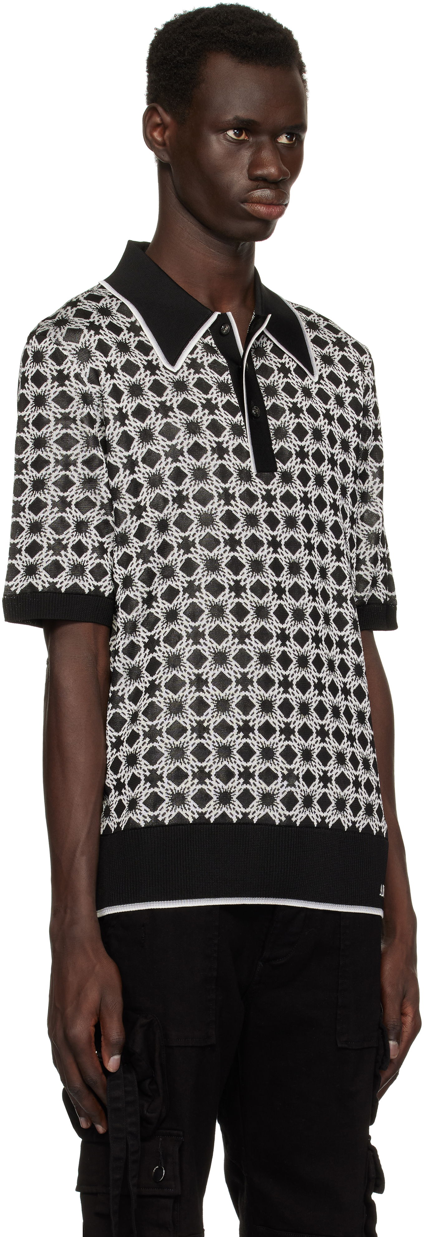 Polo tričko AMIRI Amiri MA Quad Polo Čierna | AMKNPO1058, 1