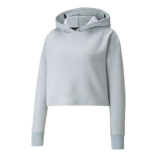 Mikina Puma Studio Cropped Hoodie Modrá | 520993-71