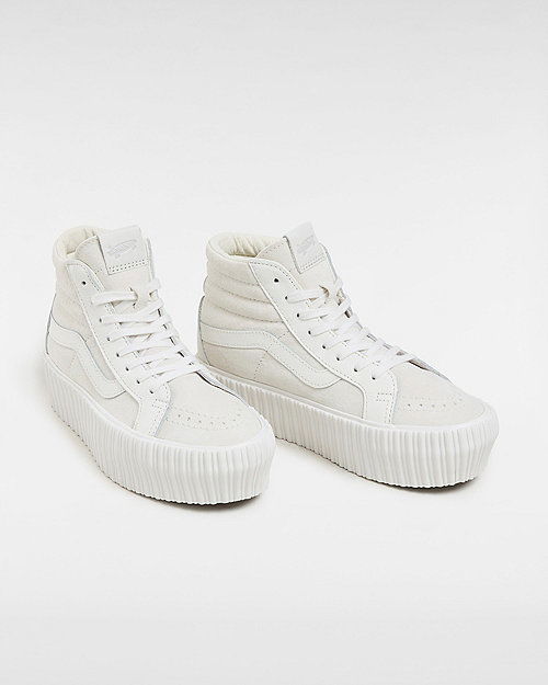 Tenisky a topánky Vans Premium Sk8-hi 38 Reissue Platform Shoes (lx Suede/leather Ivory) Women White, Size 2.5 Biela | VN000CNFIVR, 1