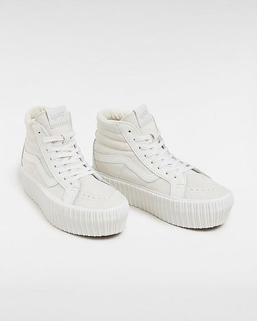 Tenisky a topánky Vans Premium Sk8-hi 38 Reissue Platform Shoes (lx Suede/leather Ivory) Women White, Size 2.5 Biela | VN000CNFIVR, 1