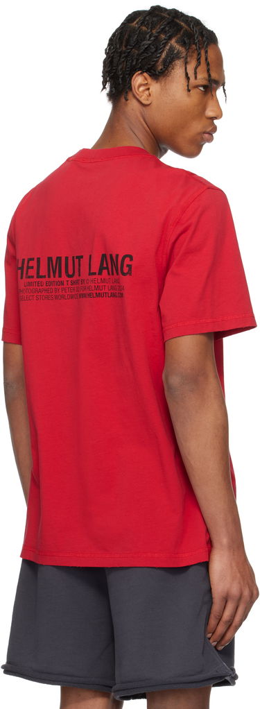 Tričko Helmut Lang Helmut Lang River Postcard T-Shirt Červená | O10HM517, 2