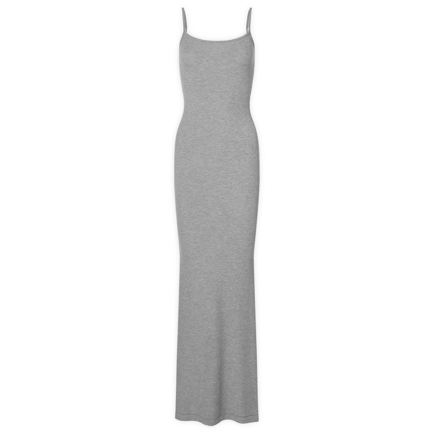 Šaty SKIMS Soft Lounge Long Slip Dress Šedá | AP-DRS-0596-HG, 0