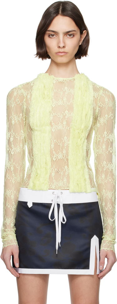 Tielko Collina Strada Collina Strada Dandelion Lace Top Žltá | XX3074, 0