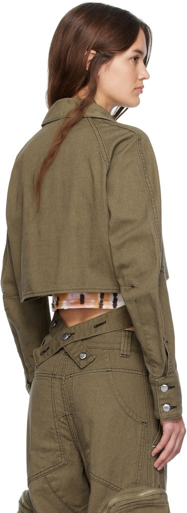 Bunda Eckhaus Latta Eckhaus Latta Ellipse Cropped Denim Jacket Zelené | 1121A-EL-PF25-E -, 2