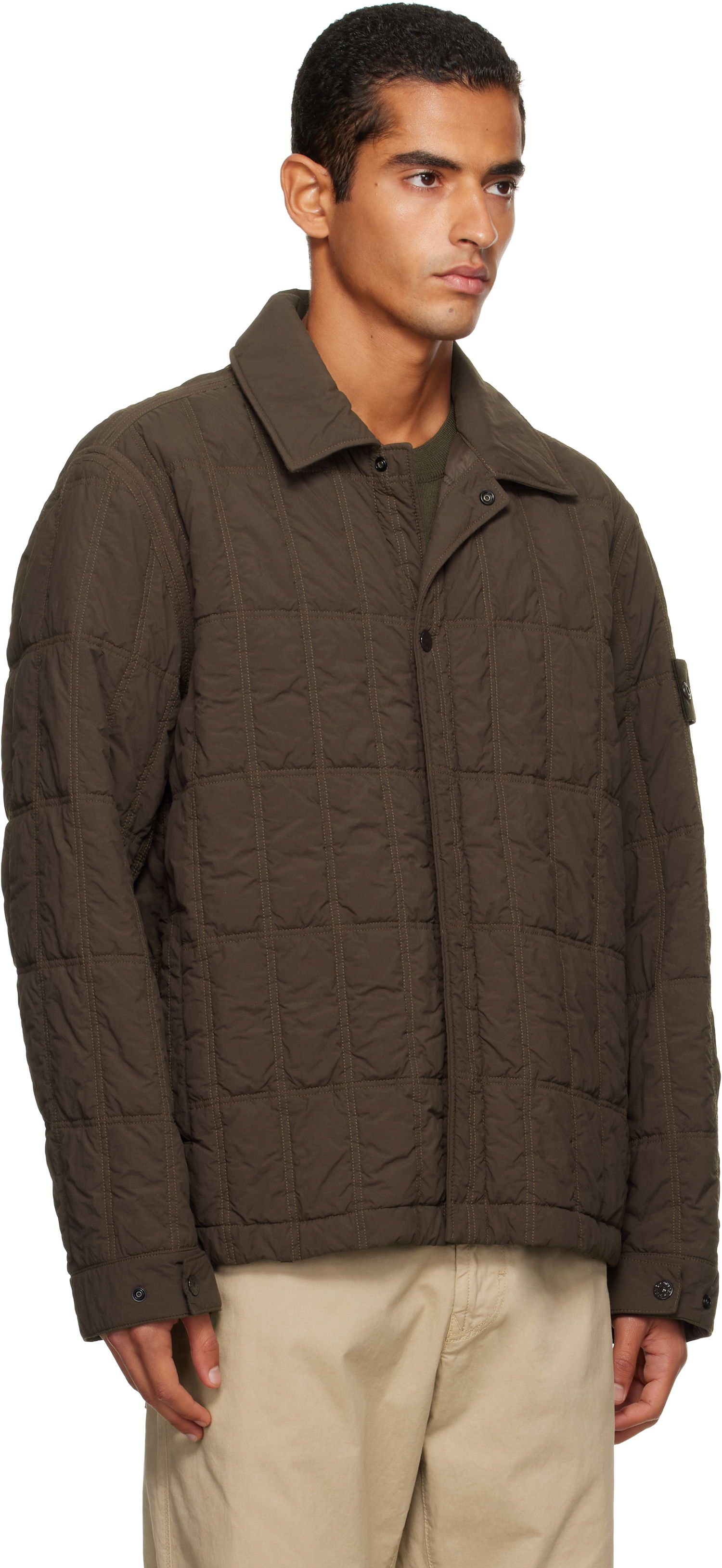 Bunda Stone Island Stone Island Nylon Smerigliato Quilted Jacket Zelené | K2S15 4100099 S00F6, 1