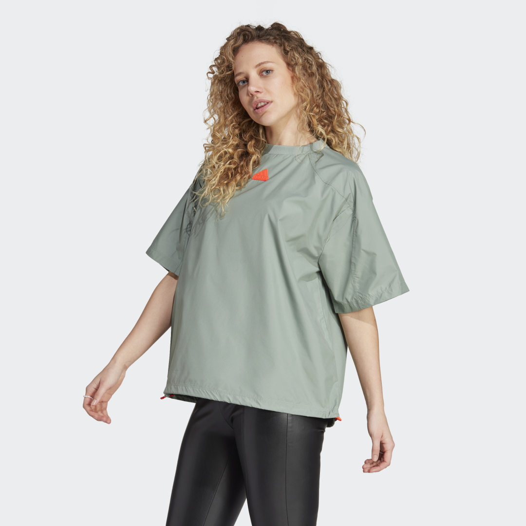 Tričko adidas Originals City Escape Loose-Fit Tee Zelené | IC0272, 0