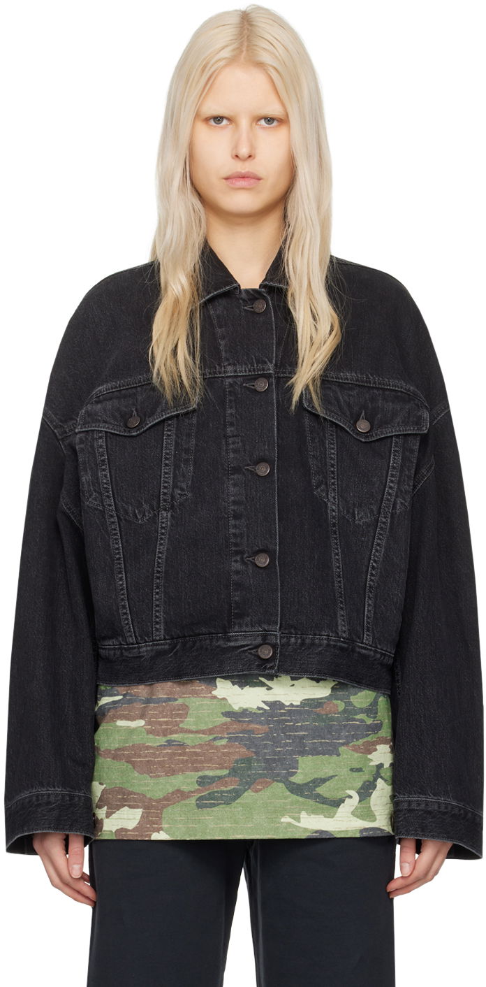 Bunda Acne Studios Cropped Denim Jacket Čierna | A90585-