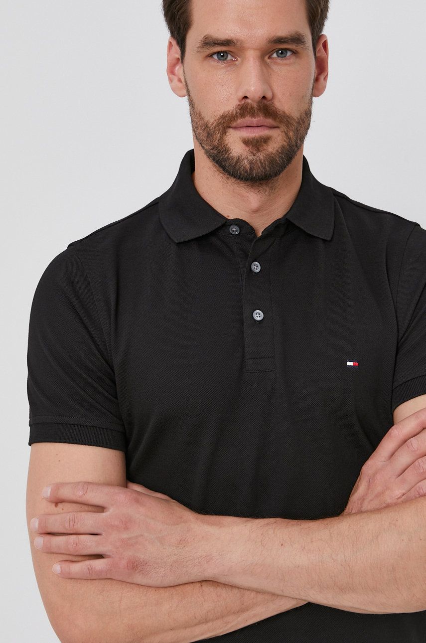 Tričko Tommy Hilfiger Polo Shirt Čierna | MW0MW17771.NOS, 0
