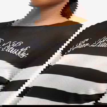 Sveter Jean Paul Gaultier Logo Knit Striped Sweater Čierna | 2430FTO219BM0750001, 5