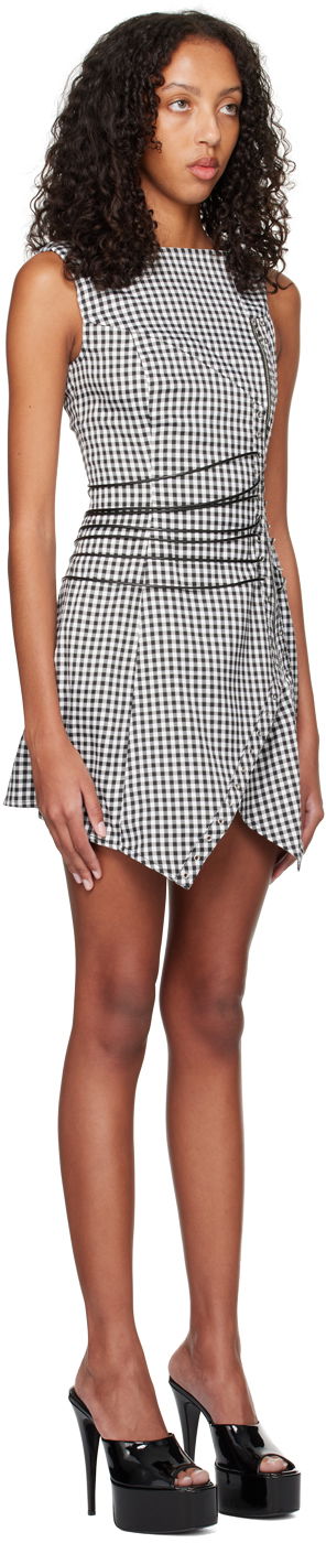 Šaty Miaou Miaou Work Capsule Celestial Gingham Mini Dress Čierna | 5024GINOND, 1
