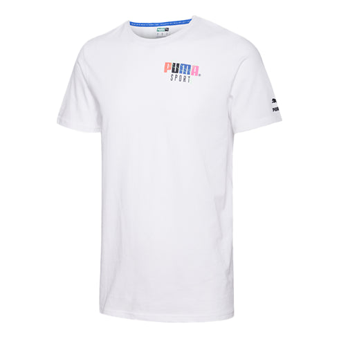 Tričko Puma Multi-Color Logo Athleisure Short Sleeve T-Shirt Biela | 598938-02