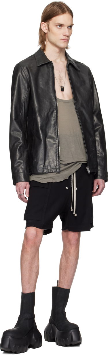 Bunda Rick Owens Rick Owens Hollywood Brad Leather Jacket Čierna | RU01E5764 LTP, 3