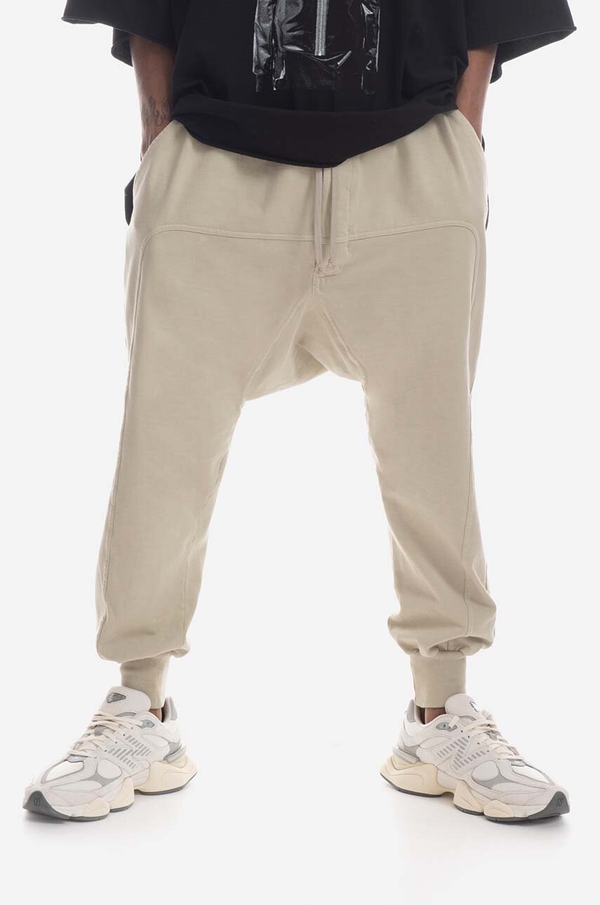 Tepláky Rick Owens Rick Owens DRKSHDW Drop-Crotch Sweatpants Béžová | DU01C6395.RIG.PEARL, 1