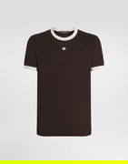 Cotton Ringer T-shirt with DG Embroidery