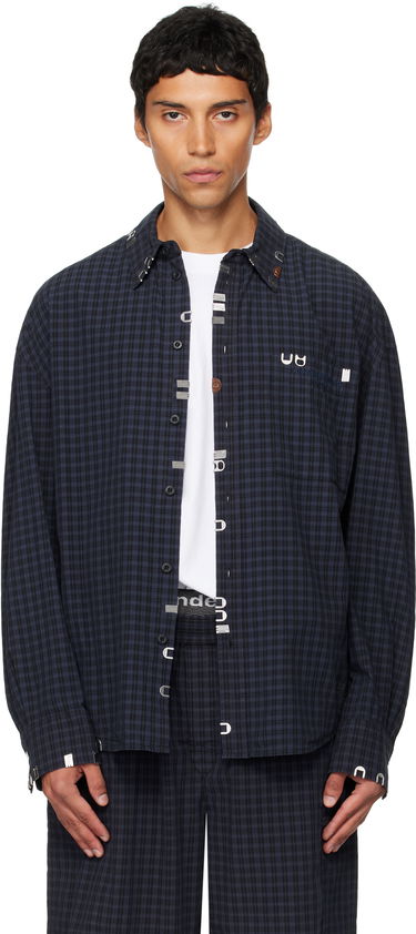 Košeľa Alexander Wang Alexander Wang Boxy Check Shirt Navy | 6WC3251093, 0