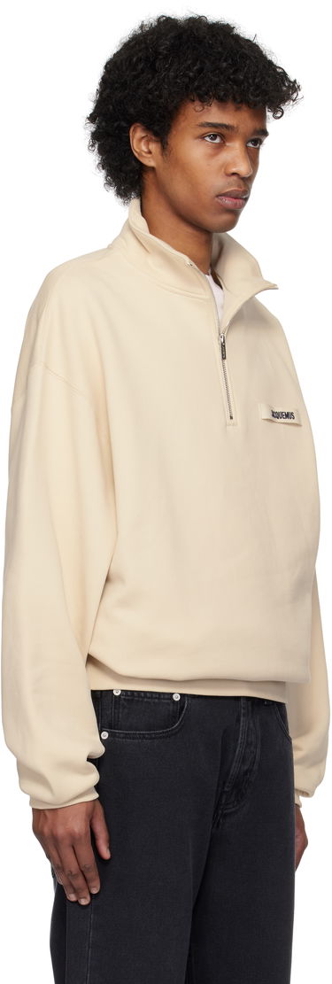 Mikina Jacquemus Jacquemus Gros Grain Zipped Rollneck Sweatshirt Béžová | 25E255JS283-2458, 1