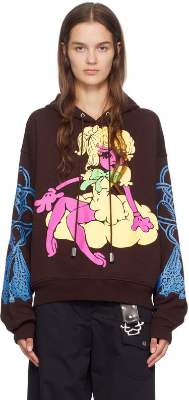 Mikina Chopova Lowena Chopova Lowena Graphic Print Hoodie Hnedá | 5202, 0