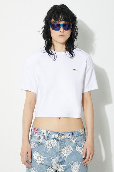 Crop Top Fiorucci Fiorucci Angel Patch Padded Cropped T-Shirt Biela | M01FPTSH095CJ03WH01, 0