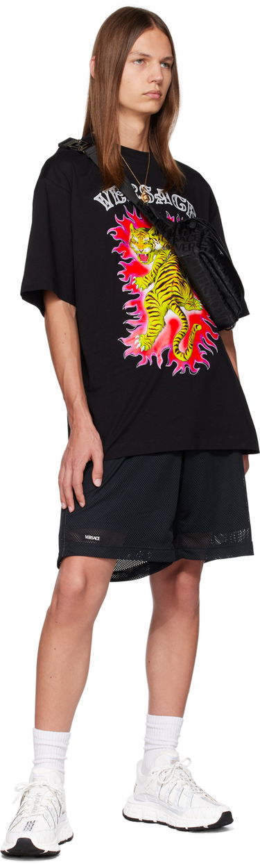 Šortky Versace Versace Greca Border Mesh Shorts Čierna | 1010426_1A07548, 3