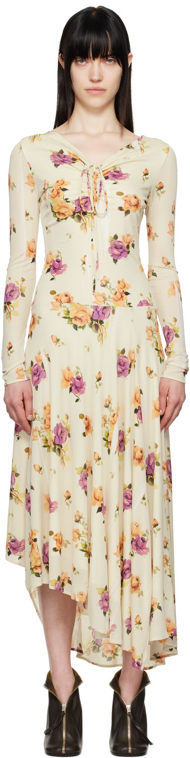 Šaty Acne Studios Acne Studios Floral Midi Dress Béžová | A20810-, 0