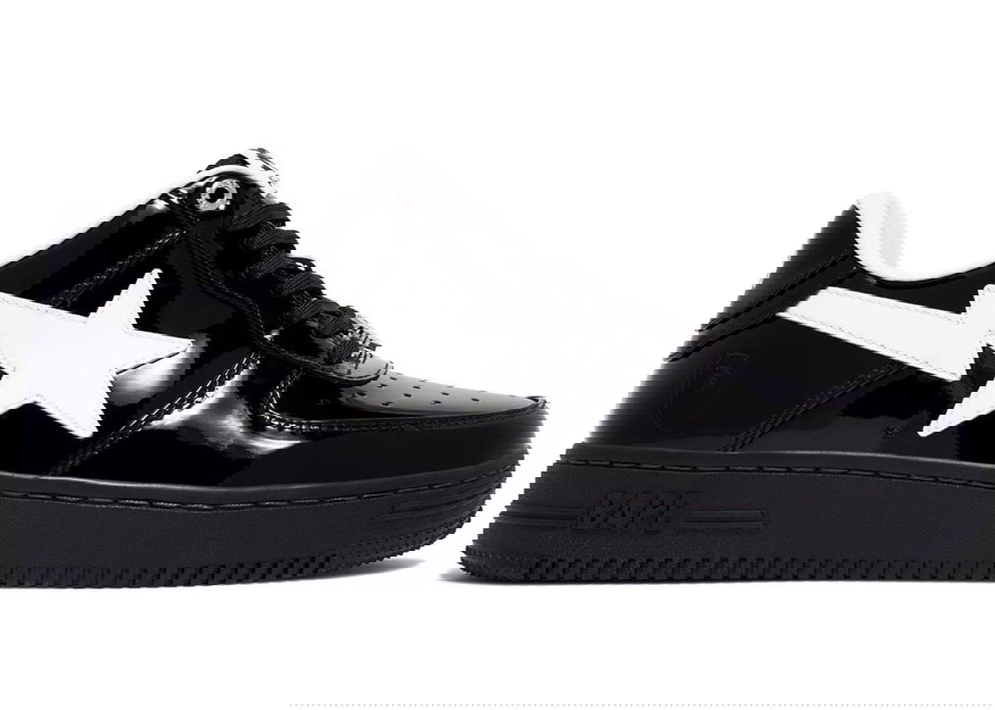 Tenisky a topánky BAPE A Bathing Ape Bape Sta #2 Black Patent Čierna | 1K30-191-302-BLK/1K30-291-302-BLK/001FWK301302M_BLK, 0