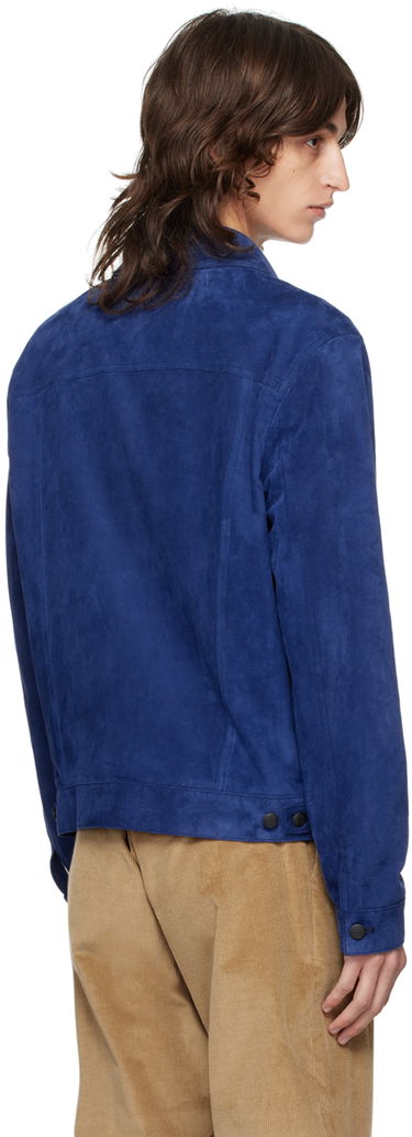 Bunda Paul Smith Paul Smith Slim-Fit Suede Jacket Modrá | M1R-721Y-N00040-48B, 2