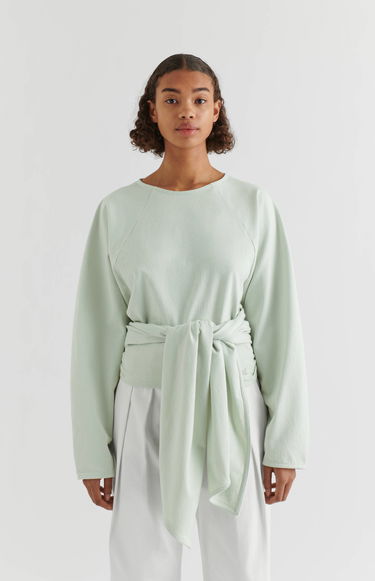 Mikina AXEL ARIGATO Drape Tie-Front Zelené | A2112002, 2