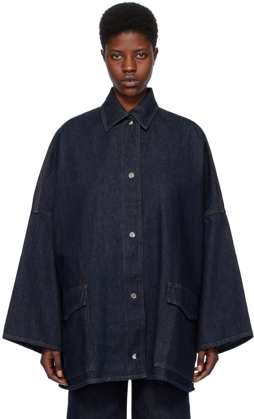 Bunda TOTEME TOTEME Denim  Jacket Modrá | 241-WRO1050-FB0045, 0